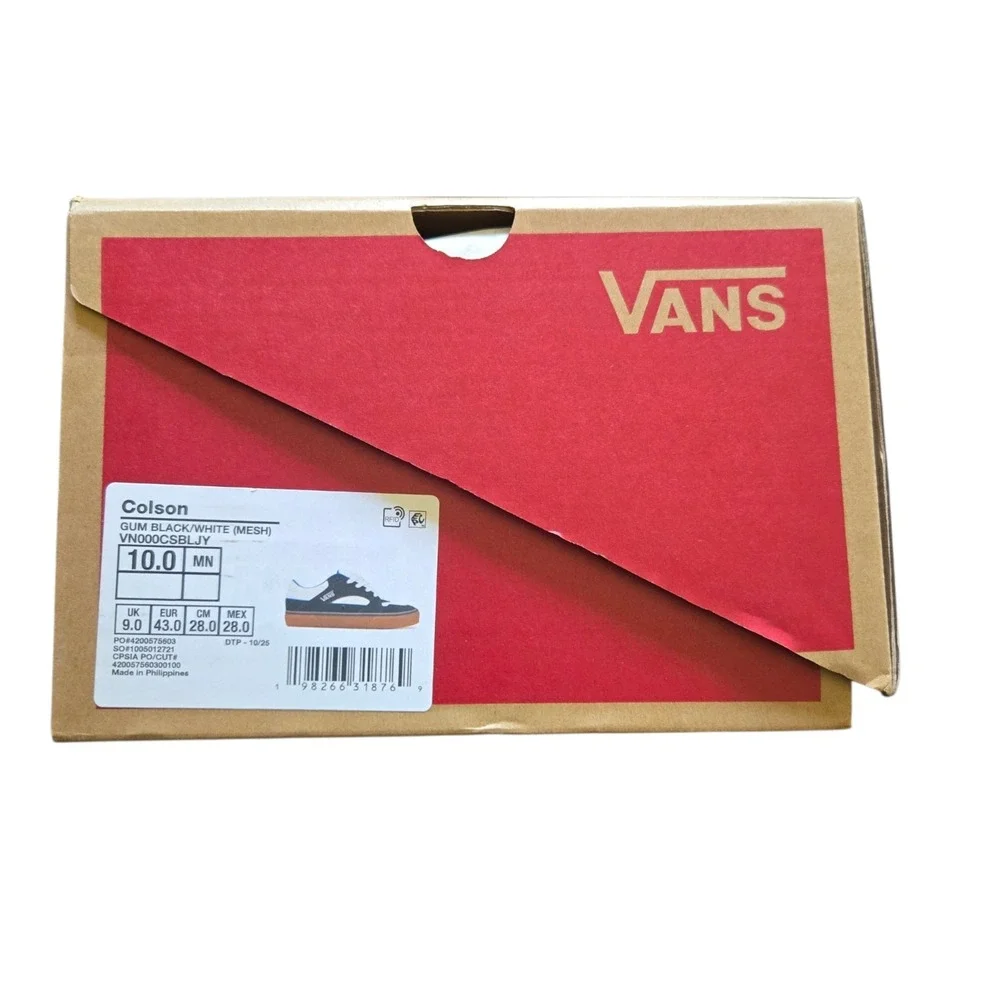 Vans Mens Colson Retro Throwback Suede Sneaker Size 10 Navy Blue-White Low Top